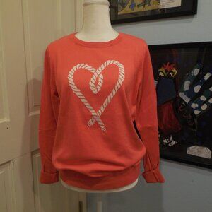 Coral Heart Sweater